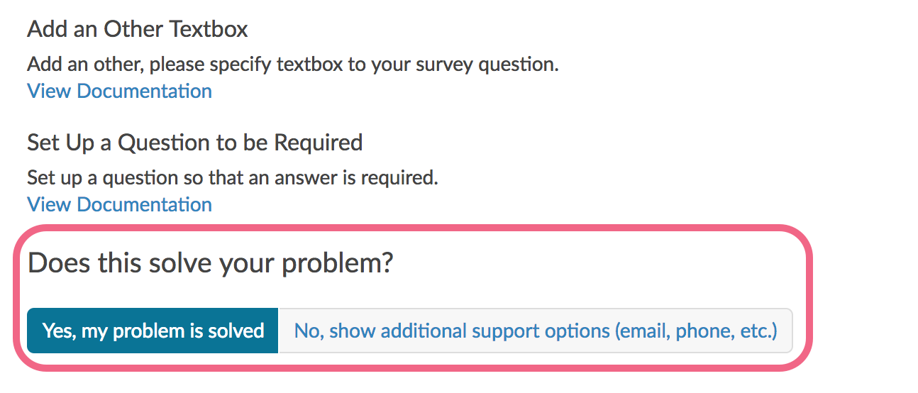 Show Additional Support Options